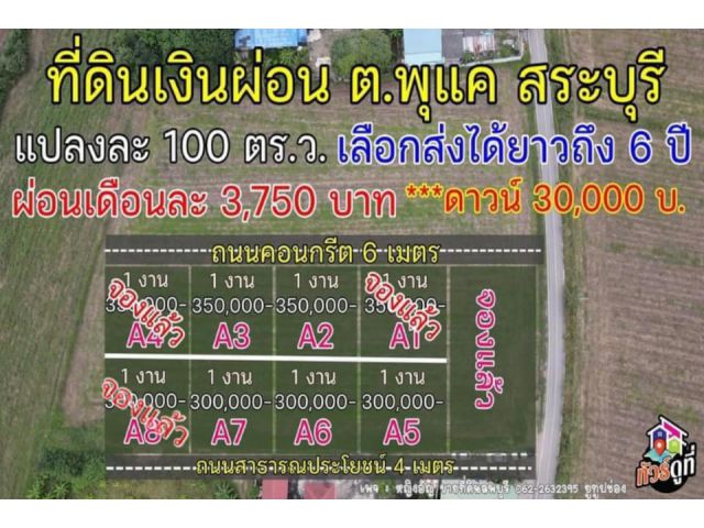 ที่ดินผ่อนราคาถูกสระบุรี
