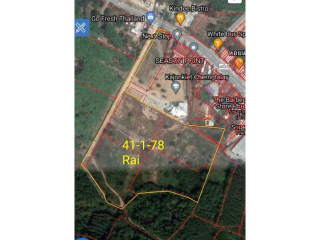 ขายที่ดิน ตรงข้ามสวนน้ำบลูทรีเชิงทะเล ภูเก็ต 41ไร่