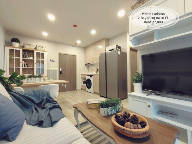 เช่า- Metris Ladprao / 2 นอน/48 ตรม./ชั้น 16 / MRT พหลโยธิน/BTS ลาดพร้าว เช่า 27,000