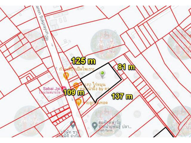 ขายที่ดินบ้านโพธิ์ 7 ไร่ เป็นบ่อใกล้ถ. คอนกรีตเส้นสุขประยูร (315) 80 เมตร จ. ฉะเชิงเทรา