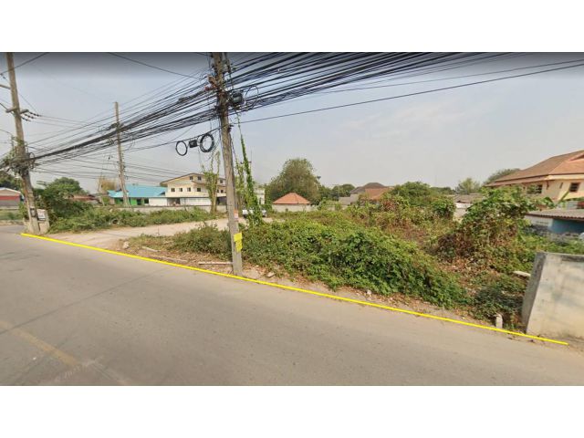 ขายที่ดินเปล่าแปลงหัวมุม 166 ตรว. ใกล้แยกรวมโชค (ต.หนองจ๊อม อ.สันทราย)