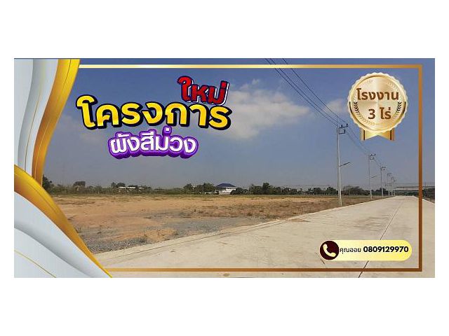 ขายโรงงาน พื้นที่สีม่วง รับสร้างตามต้องการ 3 ไร่ ซอยคลองมะเดื่อ ขอใบรง. 4ได้ ถ. เศรษฐกิจ พันธุวงษ์ สายใยรัก กระทุ่มแบน สมุทรสาคร รถเทรลเลอร์เข้าออกสะด