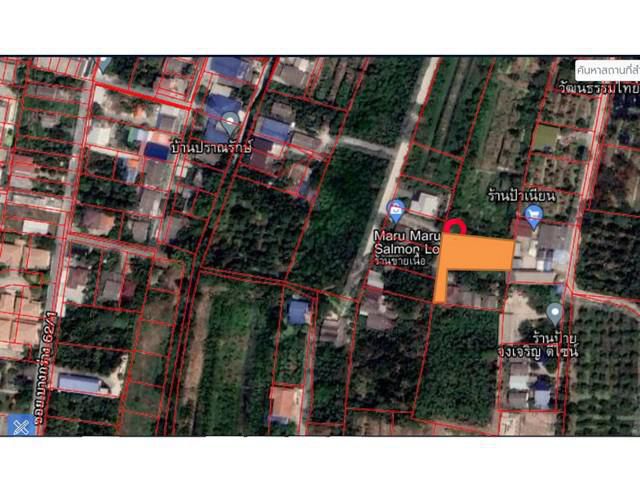 ขายที่ดิน 243 ตรว. ซอยบางกร่าง 62  ถ.ราชพฤกษ์ ใกล้วงเวียนพระราม5 เมืองนนทบุรี  หน้า​กว้าง​ติดถนน​ประมาณ​ 24 เมตร ด้านหน้าลึก​ประมาณ​42 เมตร
