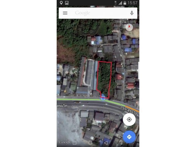 ขายที่ดิน ทำเลดี ในตัวเมืองคลองด่าน ฟรีค่าโอน  เนื้อที่ 630 ตรว. ติดถนน สุขุมวิท สายเก่า