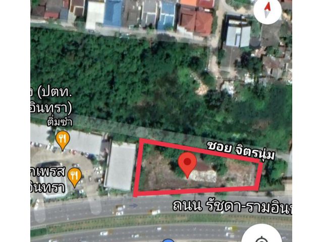PK94ให้เช่าที่ดินติดถนนหน้ากว้าง70เมตร ถนนรัชดา-รามอินทรา350
