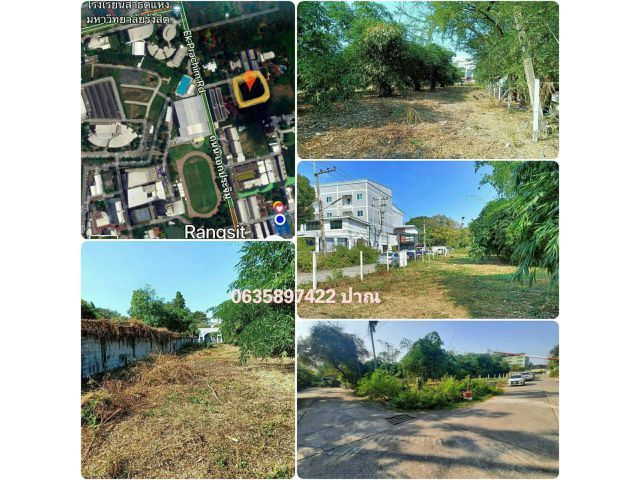 ขายที่ดินเปล่า ใกล้ ม.รังสิต ด้านหลังติดคลอง   เนื้อที่  4-2-48 ไร่