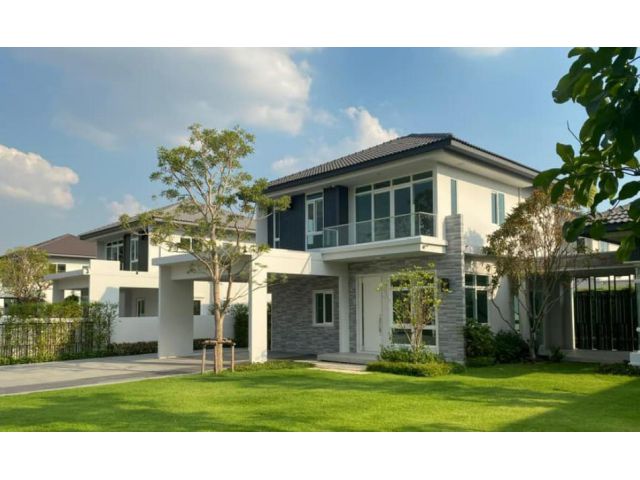 PK107  ขายบ้านเดี่ยว หมู่บ้านมัณฑนา วงแหวน-บางบอน Mantana Wongwan – Bangbon   บ้านเปล่า แปลงมุมพิเศษ ที่ดินใหญ่ ให้บรรยา