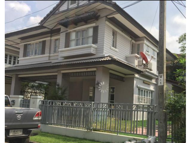 PK142ขาย บ้านเศรษฐสิริ ปัญญาอินทรา ตกแต่งสไตล์ยุโรปทั้งหลังหัวมุม
