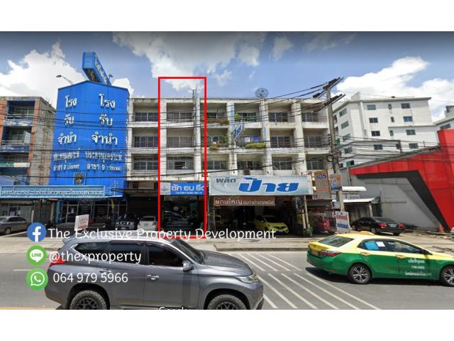 ขายอาคารพาณิชย์ ติดถนนใหญ่เส้นตลาดถนอมมิตร วัชรพล