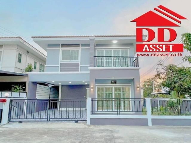 บ้านเดี่ยว หลังมุม ถนนเมน ม.คุณาสิริ บัวทอง4 บางบัวทอง นนทบุรี ซอยวัดลาดปลาดุก รถไฟฟ้าสายสีม่วงสถานีคลองบางไผ่ ใกล้เซ็นทรัลเวสต์เกต