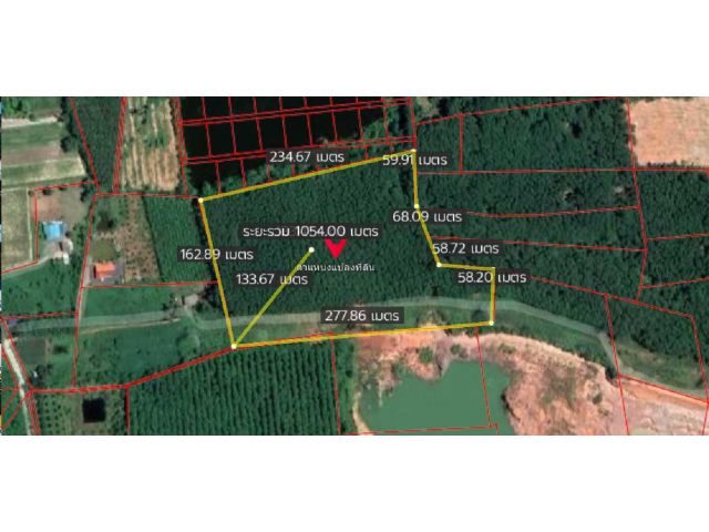 ขายที่ดินเนื้อที่ 27 – 2 – 77 ไร่  ราคา 12 ล้านบาท เป็นสวนยางอายุ 13 ปี 22 ไร่ ที่ดินเปล่า 5 ไร่