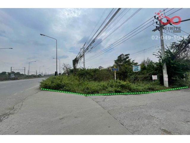 ขายที่ดินเปล่าติดถนน 2 ไร่  ถนนกำแพงเพชร6 ใกล้รถไฟฟ้าสายสีแดง ใกล้ ม.รังสิต