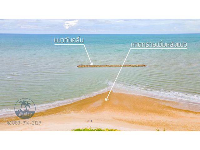 ขายที่ดินติดทะเล หาดเจ้าสำราญ เนื้อที่เกือบครึ่งไร่