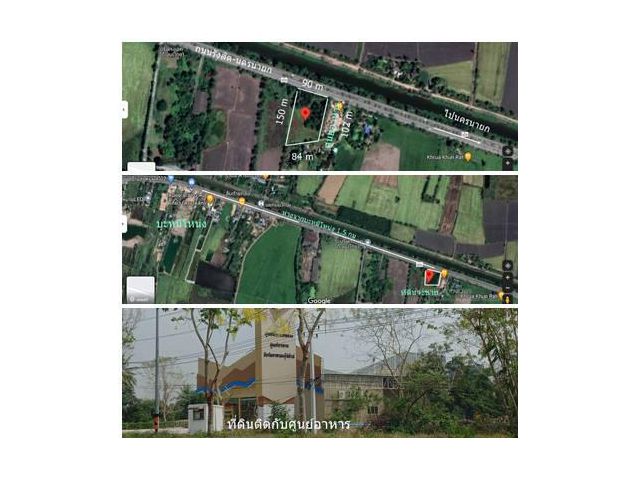 ขายที่ดิน 6-3-55 ไร่ ติดถนนใหญ่ รังสิต-นครนายก ห่างบะหมีโหน่ง 1.5 กม