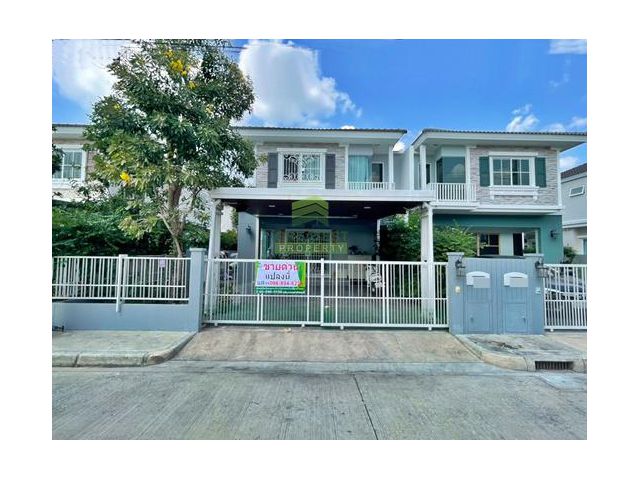 หมู่บ้านวิลลาจจิโอ รังสิตคลอง 2 VILLAGGIO RANGSIT-KLONG 2 ขายด่วน บ้านแฝด 2 ชั้น เนื้อที่ 35.20 ตร.ว ทำเลดี บ้านสวย พร้อ