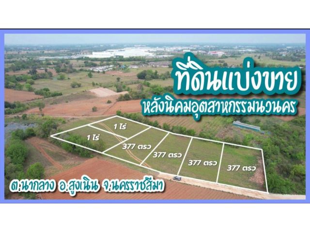 ที่ดินแบ่งขาย 1ไร่ หลังนิคมอุตสาหกรรมนวนคร เริ่มต้น 700,000 บาท ในชุมชนอยู่อาศัยขนาดใหญ่