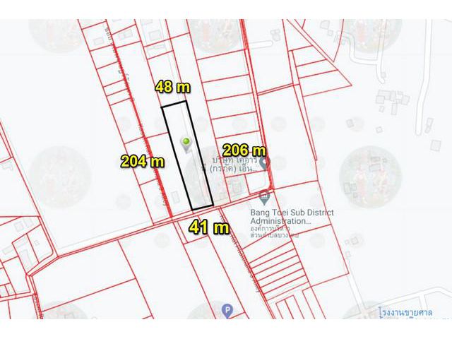 ขายที่ดินบางเตย 5 ไร่ ใกล้โรบินสันฉะเชิงเทรา - 9 กม. จ.ฉะเชิงเทรา