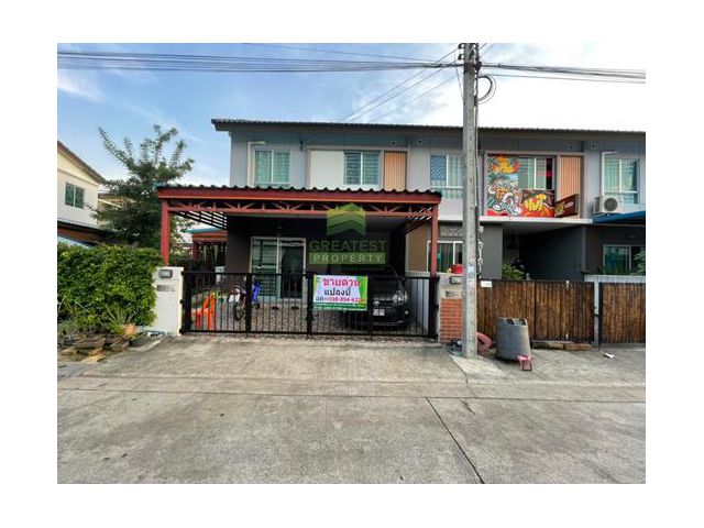 หมู่บ้านพฤกษา 111 รังสิตบางพูน 2 ขายด่วน ทาวน์เฮ้าส์ 2 ชั้น เนื้อที่ 27.80 ตร.ว หลังมุม ต่อเติมครบ สวย พร้อมอยู่