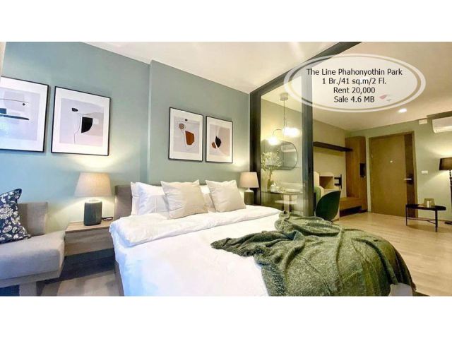 เช่า- The Line Phahonyothin Park / 1 นอน/41 ตรม./ชั้น 2 /ใกล้ BTS ห้าแยกลาดพร้าว เช่า 20,000