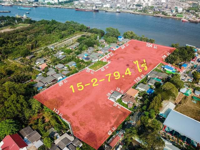 ที่ดินวิวติดริมแม่น้ำเจ้าพระยา 15-2-79.4 ไร่