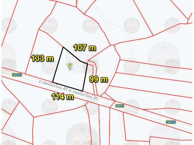 ขายที่ดินศรีมโหสถ 7 ไร่ ติดถ.เส้นโคกไทย-คีรี(3011) จ.ปราจีนบุรี