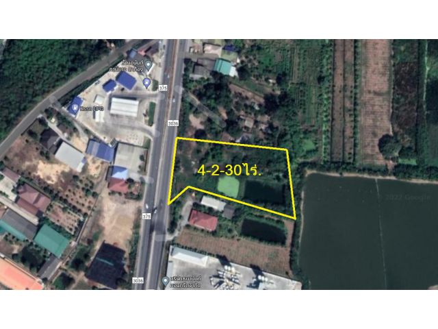 ขายที่ดินเปล่า 4 ไร่ ถนนสาย375 ตำบลตาก้อง อำเภอเมืองนครปฐม (นายหน้าติดเจ้าของ)