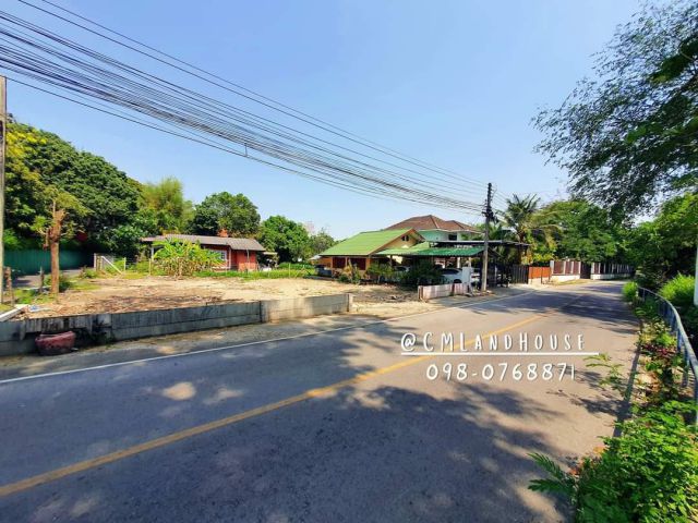 ที่ดินติดถนน ทำร้านอาหาร-ร้านกาแฟได้ ใกล้เมือง 9 กม ใกล้ถนนโชตนา 600 ม. ต.ดอนแก้ว อ.แม่ริม