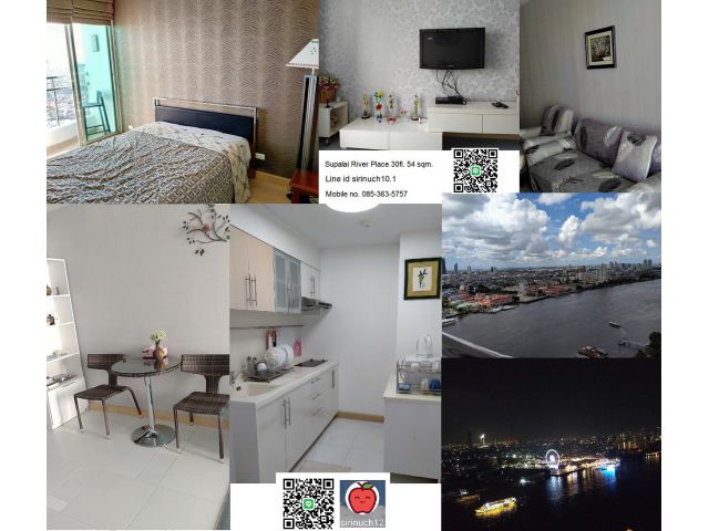 Supalai River Place (54 SQM) 1 Bedroom Nice View and Room Clean