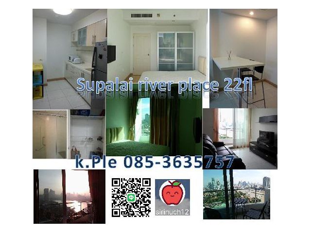 Supalai River Place 54 sq.m 1 Bedroom ห้องพร้อมและสะอาดมากค่ะ
