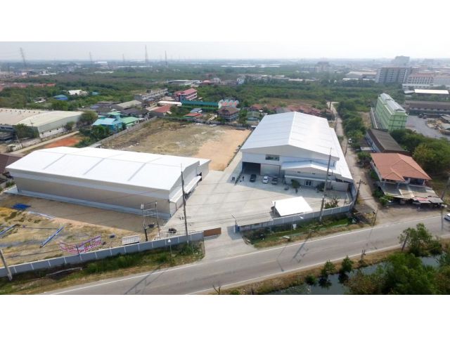 L56 ให้เช่าโรงงาน 1760 ตรม. บางโทรัด สมุทรสาคร ผังม่วงแท้ ใกล้ถนนพระราม 2 ค่าเช่าถูก