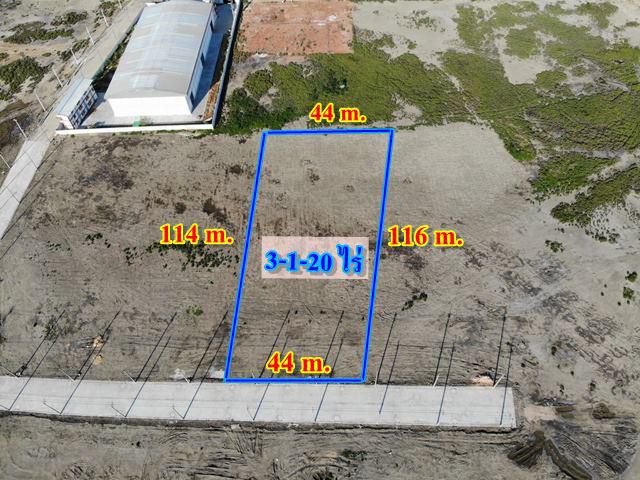 S332 ขายที่ดินขนาด 3 ไร่ พร้อมถมแล้ว ใกล้ถนนพระราม 2 ท่าจีน สมุทรสาคร