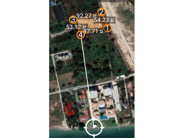 ขายที่ดินโฉนด 2 ไร่ 3 งาน 90 ตรว. แปลงสวย สี่เหลี่ยม ห่างทะเล 300 เมตร