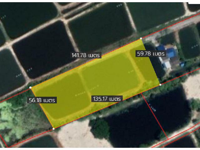ขายที่บ่อกุ้งบ้านโพธิ์ 5 ไร่ ใกล้ถนนเส้น3304 - 400 เมตร อ.บ้านโพธิ์ จ.ฉะเชิงเทรา