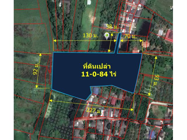 ขายที่ดินเปล่า 11-0-84 ไร่ (ต.หนองผึ้ง  อ.สารภี)