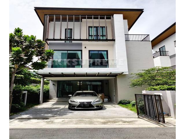* (ขาย/ให้เช่า) * บ้านเดี่ยว 3 ชั้น เอคิว อาร์เบอร์ สวนหลวง ร.9-พัฒนาการ เฟอร์นิเจอร์ครบพร้อมอยู่