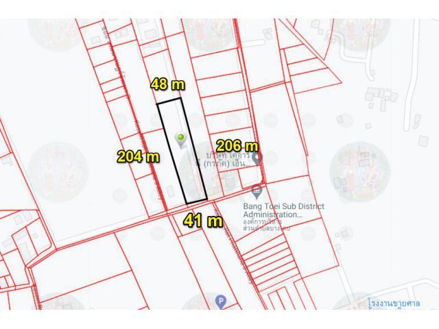 ขายที่ดินบางเตย 5 ไร่ ใกล้โรบินสันฉะเชิงเทรา - 9 กม. อ.เมืองฉะเชิงเทรา จ.ฉะเชิงเทรา