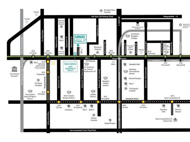 พร้อมขาย Unio Sukumvit 72 แบบ 2 ห้องนอน  2.9 ล้าน
