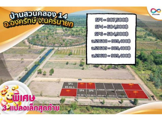 กลุ่มแปลงเล็กชุดสุดท้ายจองด่วนก่อนปิดโครงการแปลงเล็ก สดผ่อนได้บ้านสวนคลอง14 http://line.me/ti/p/~nj.happy