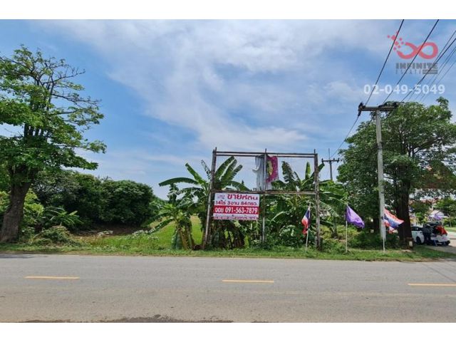 ขายที่ดิน 14ไร่ 384 ตารางวา ติดถนนทางหลวงชนบท อย.3467 นครหลวง-ท่าเรือ จังหวัดพระนครศรีอยุธยา