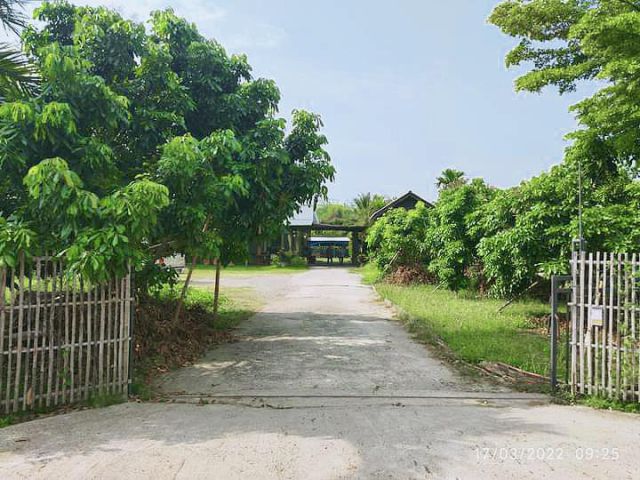 ขายบ้านสวนตำบลน้ำแพร่ใกล้ถนนเส้นคันคลองชลประทาน