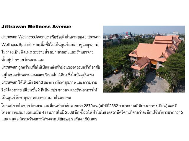 แบ่งที่ให้เช่า ในโครงการ  Jittrawan Wellness Avenue (จิตราวรรณ เวลล์เนส อเวนิว) บางพลี สมุทรปราการ