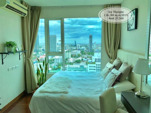 เช่า- Ivy Thonglor  /1 ห้องนอน/ 44 ตร.ม /ชั้น 20 /ใกล้ BTS ทองหล่อ เช่า 27,500
