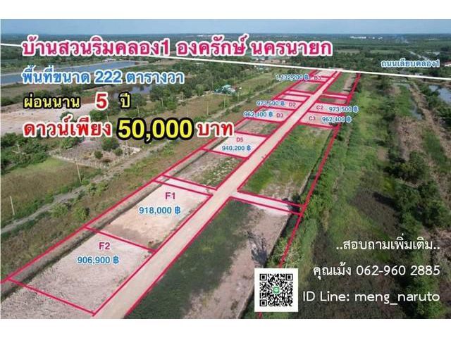 บ้านสวนริมคลอง 1 องครักษ์ นครนายก