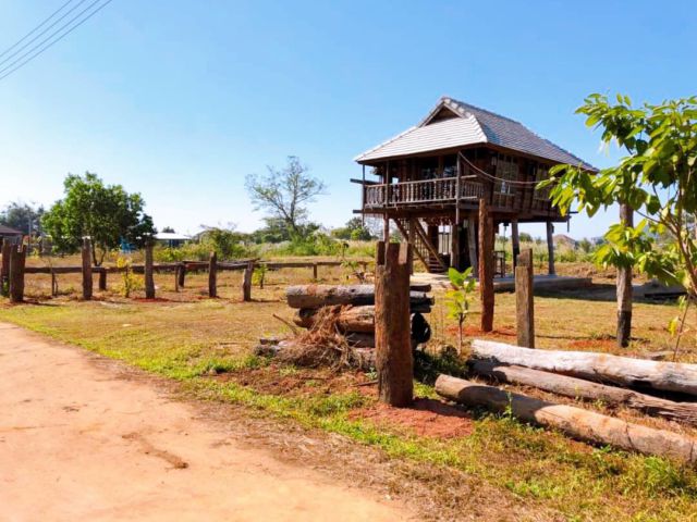 #ที่ดินเปล่าพร้อมบ้านไม้สไตล์หลองข้าว ที่ดินติดแม่น้ำ บ้านดู่เมืองเชียงราย