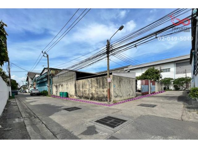 ขายที่ดินพร้อมโกดัง 273.9 ตารางวา ซอยเทศบาลสำโรงใต้ 6 แปลงมุมติดถนน 2 ด้าน