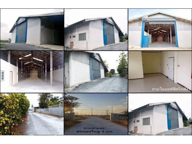 ให้เช่าโกดัง-โรงงาน พร้อมออฟฟิศ 640 ตรม. ถนนบ้านแพ้ว นครปฐม ติด ถนนใหญ่ 4 เลน มีกล้องวงจรปิด