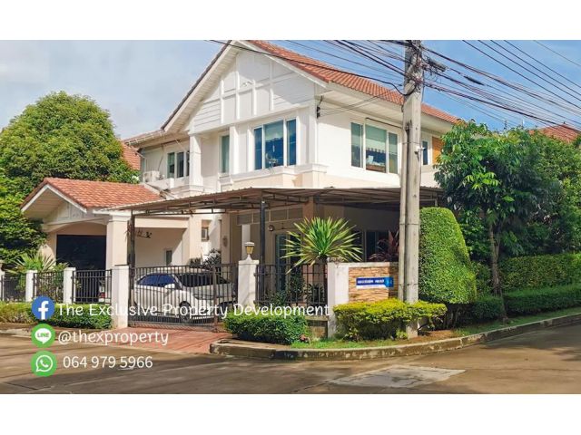 ขายบ้านเดี่ยว หลังมุม พร้อมเฟอร์นิเจอร์บิ้วท์อิน ติดกับสวนหมู่บ้าน โครงการเพอร์เฟคเพลส ราชพฤกษ์