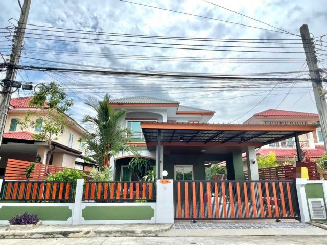 บ้านเดี่ยว 2 ชั้น #หมู่นันทวี4 รีสอร์ท หลังบ้านติดคลองบรรยากาศร่มรื่น เนื้อที่ใช้สอยเยอะ พร้อมอยู่ ต่อเติมลงเข็ม