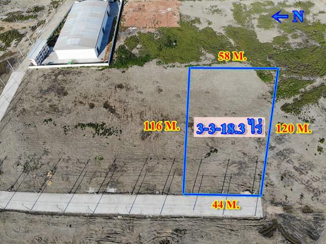 S331 ขายที่ดิน 3 ไร่ สร้างโรงงาน อยู่ในโครงการอยู่เจริญ ถมแล้ว ใกล้พระราม2 สมุทรสาคร
