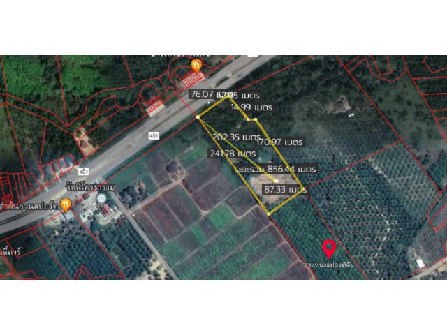 ขายที่ดินติดถนน 401 เนื้อที่ 12 ไร่ ขายยกแปลง 12 ล้านบาท ขายต่ำกว่าราคาประเมิน ใกล้ที่ว่าการอำเภอบ้านตาขุนเพียง 2 กม.